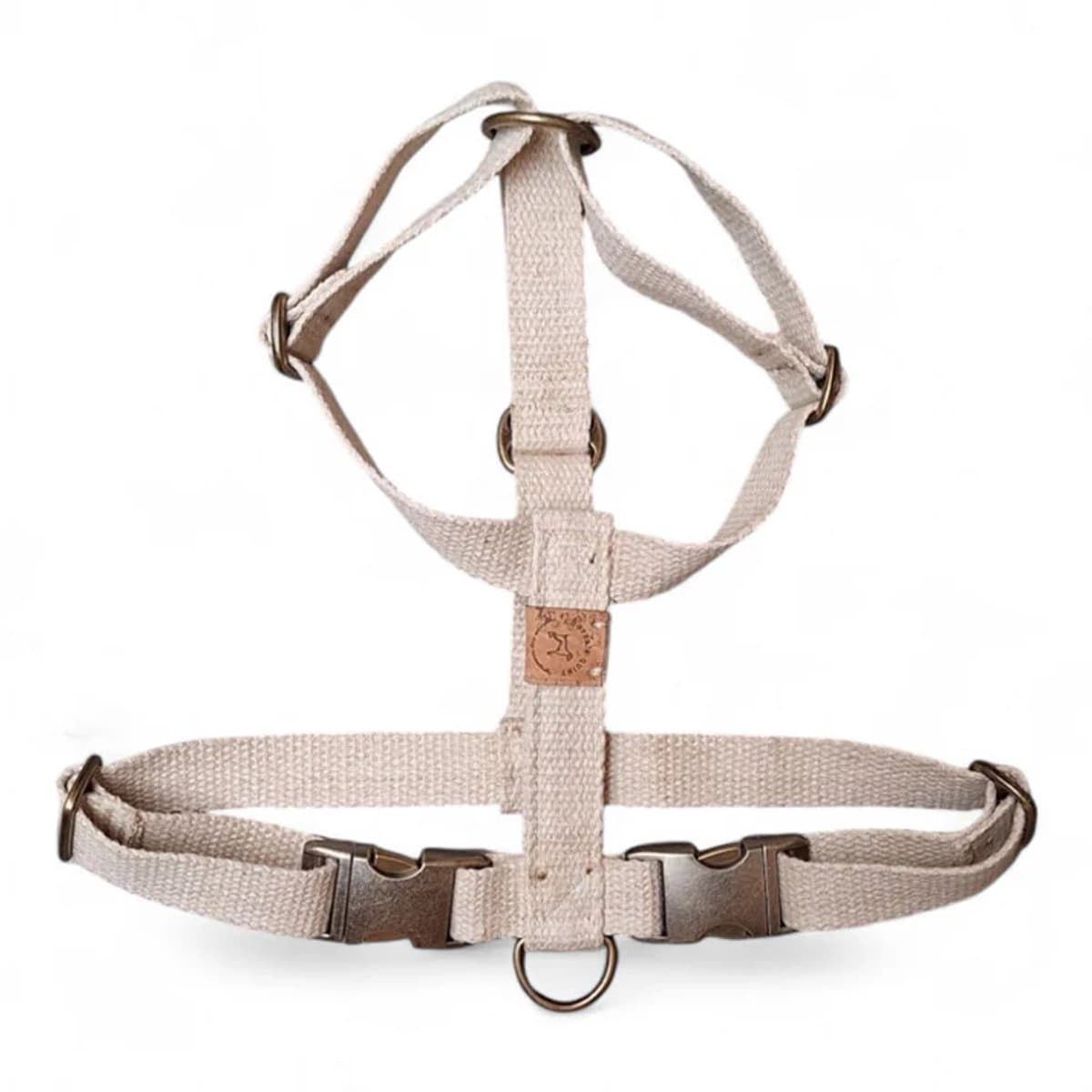 Cooper & Quint Simply Hemp Hondentuig - Schelpenwit - Large - Oud Messing