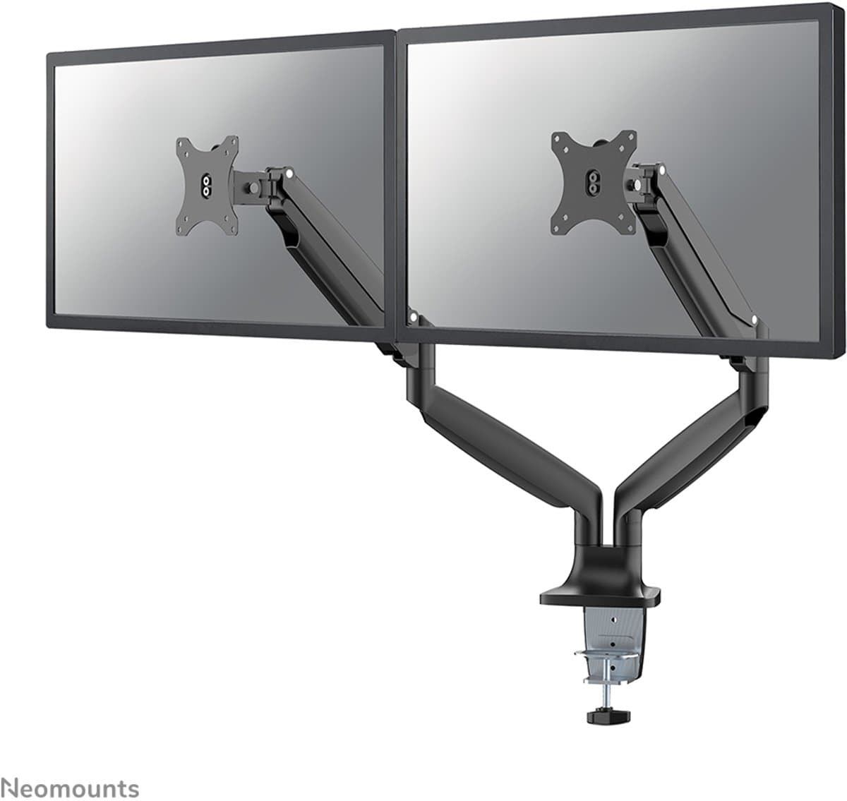 Neomounts NM-D750DBLACK Monitorarm 2 schermen - 10-32" - 1-9 kg/scherm - gasveer - zwart