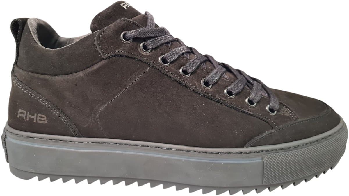 Rehab Craig Nub 1212 BLK BLK Sneakers Zwart Nubuck Heren - Zwart - Maat 45