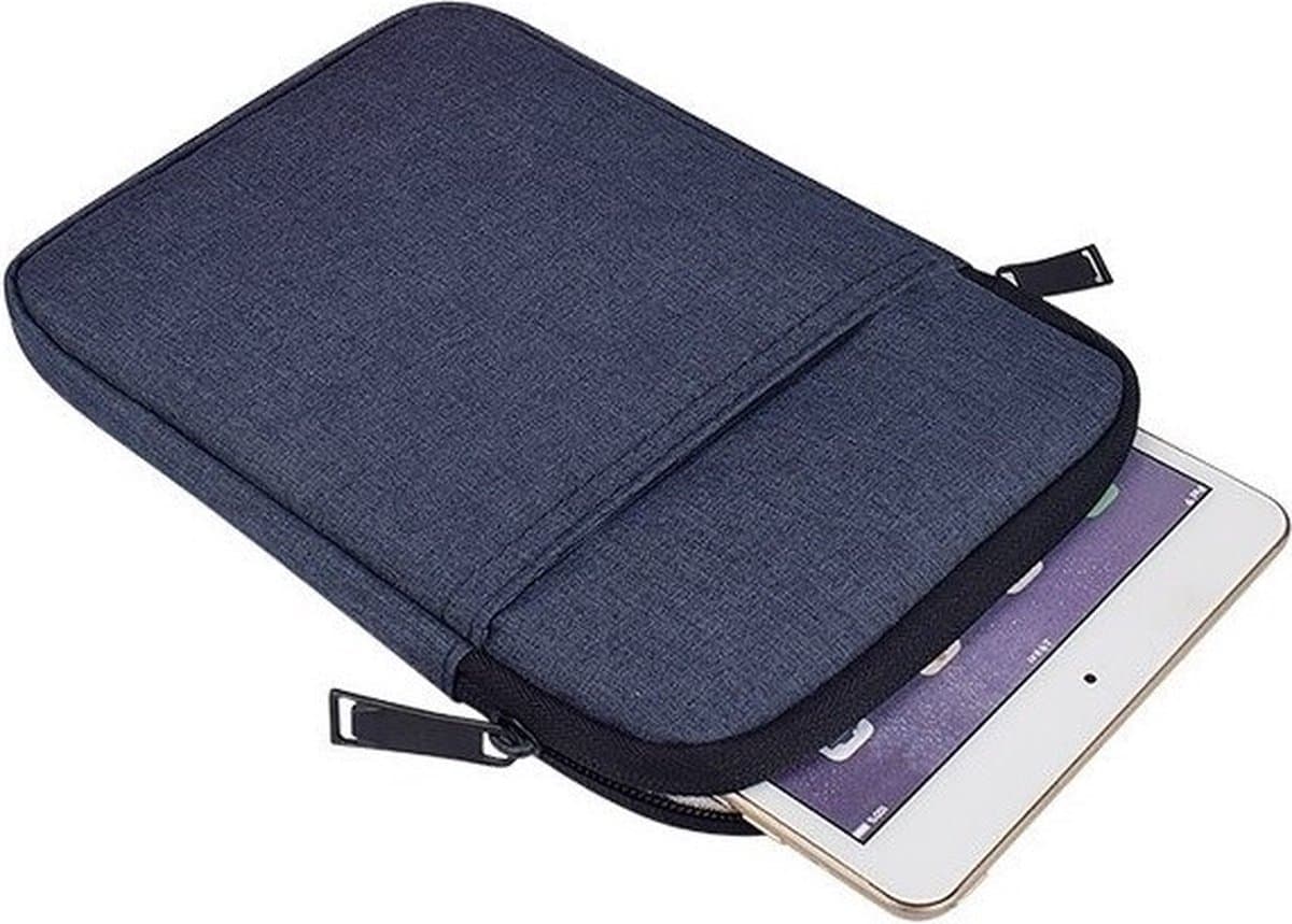 DrPhone S06 10.5 inch Sleeve - Tablethoes – Pouchbag - Geschikt voor tablet en laptop - Donkerblauw