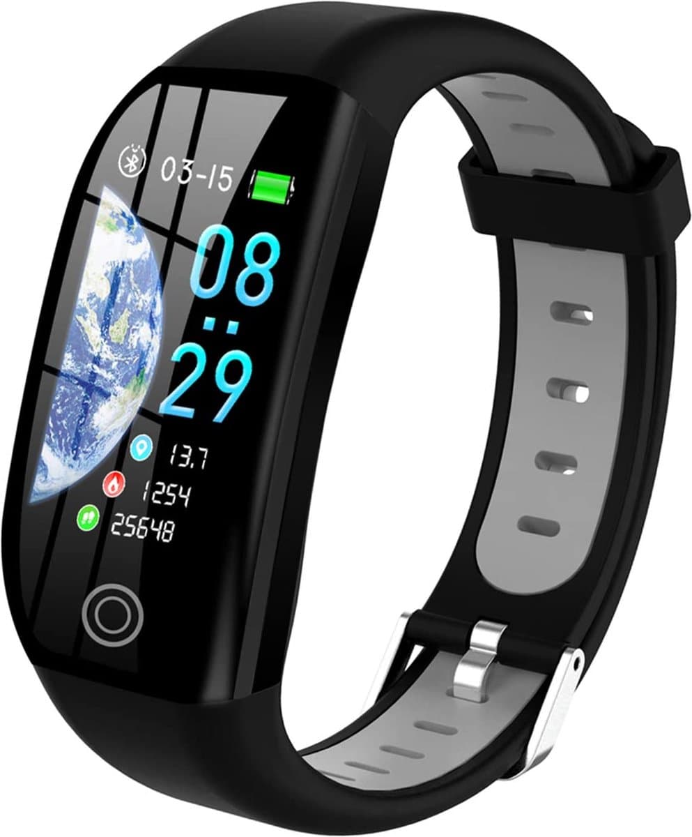 Tipmant Fitnessarmband met hartslagmeter, bloeddrukmeting, smartwatch, fitnesstracker, waterdicht IP68, fitnesshorloge, stappenteller, polshorloge, sporthorloge voor dames, heren, kinderen, iOS, iPhone, Android mobiele telefoon