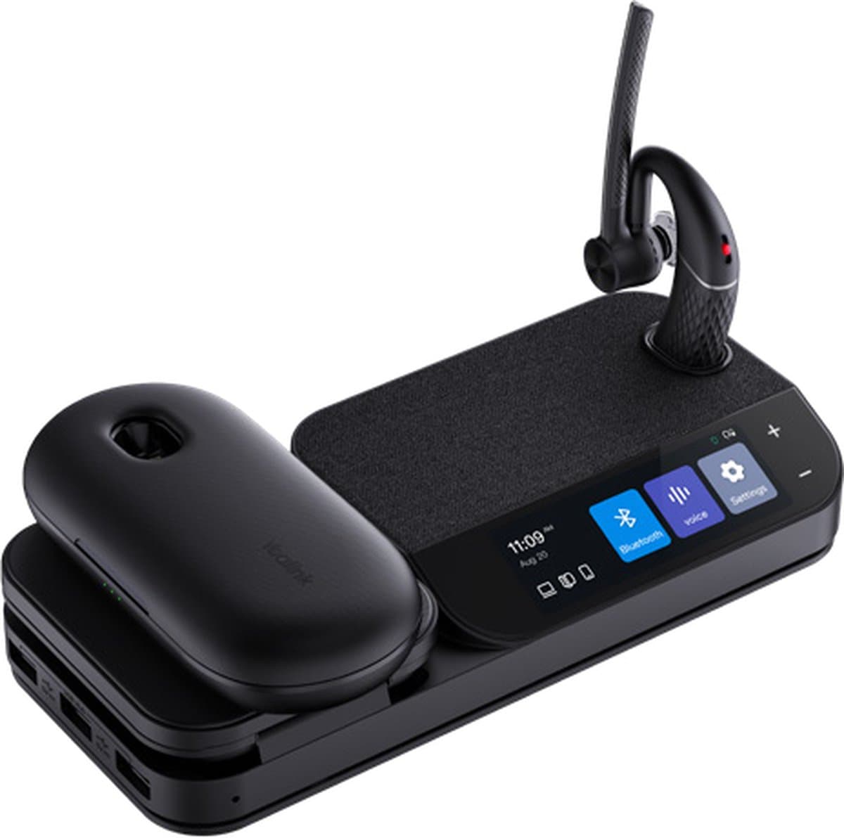 Yealink BH71-WORKSTATION-PRO hoofdtelefoon/headset Draadloos In-ear Kantoor/callcenter Bluetooth Oplaadhouder Zwart
