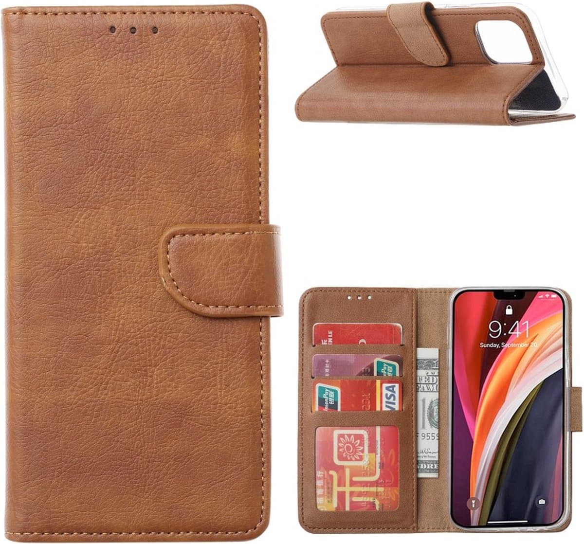 Cityhoesje – iPhone 12 / 12 Pro – Bookcase incl. Pasjeshouder