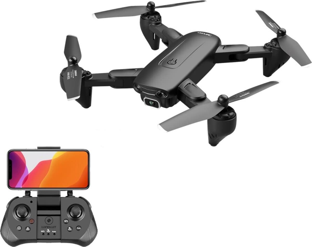LUXWALLET SG Starter - 30Km/h - HD Camera - 1.3 Megapixel 960P - Geen vliegbewijs - FPV - Drone - Quadcopter - Beginner Drone - RC + 2x Accu