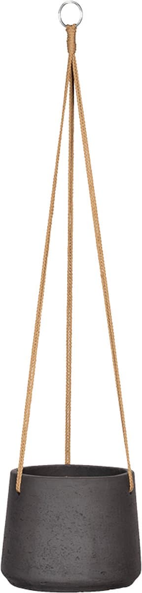 Pottery Pots Bloempot-Hangpot Patt Grijs-Zwart D 13.5 cm H 11 cm (om op te hangen)