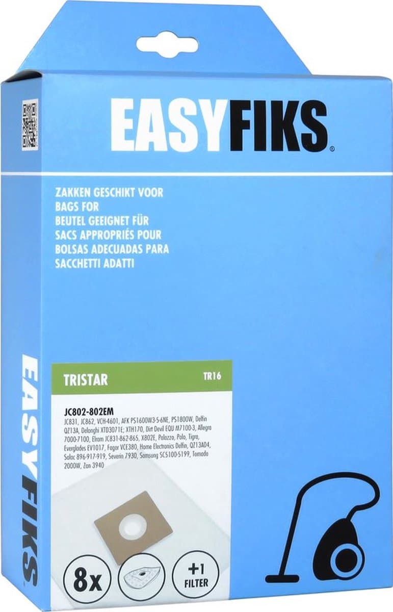 Easyfiks Stofzuigerzak Micro Fleece 8 stuks Nw Stijl