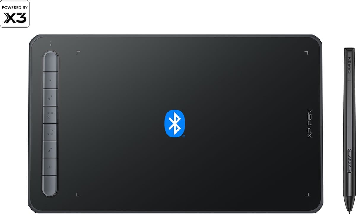XPPen Deco MW - Bluetooth Tekentablet - 8x5 Inch - 8192 Niveaus X3-chip Stylus - Zwart