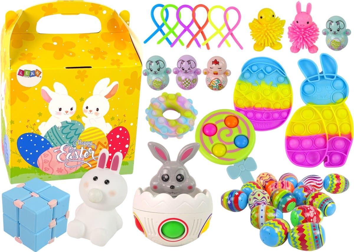 Fidget Toys - 37 stuks - thema pasen - kleurrijk