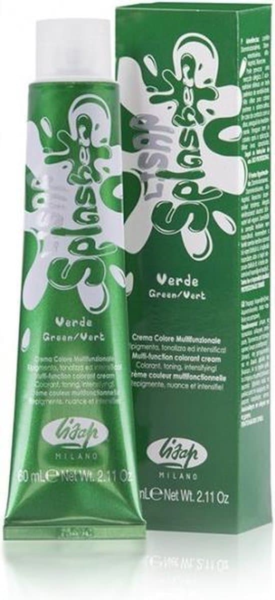 Semi-permanente kleurstof Lisap Splasher Groen (60 ml)