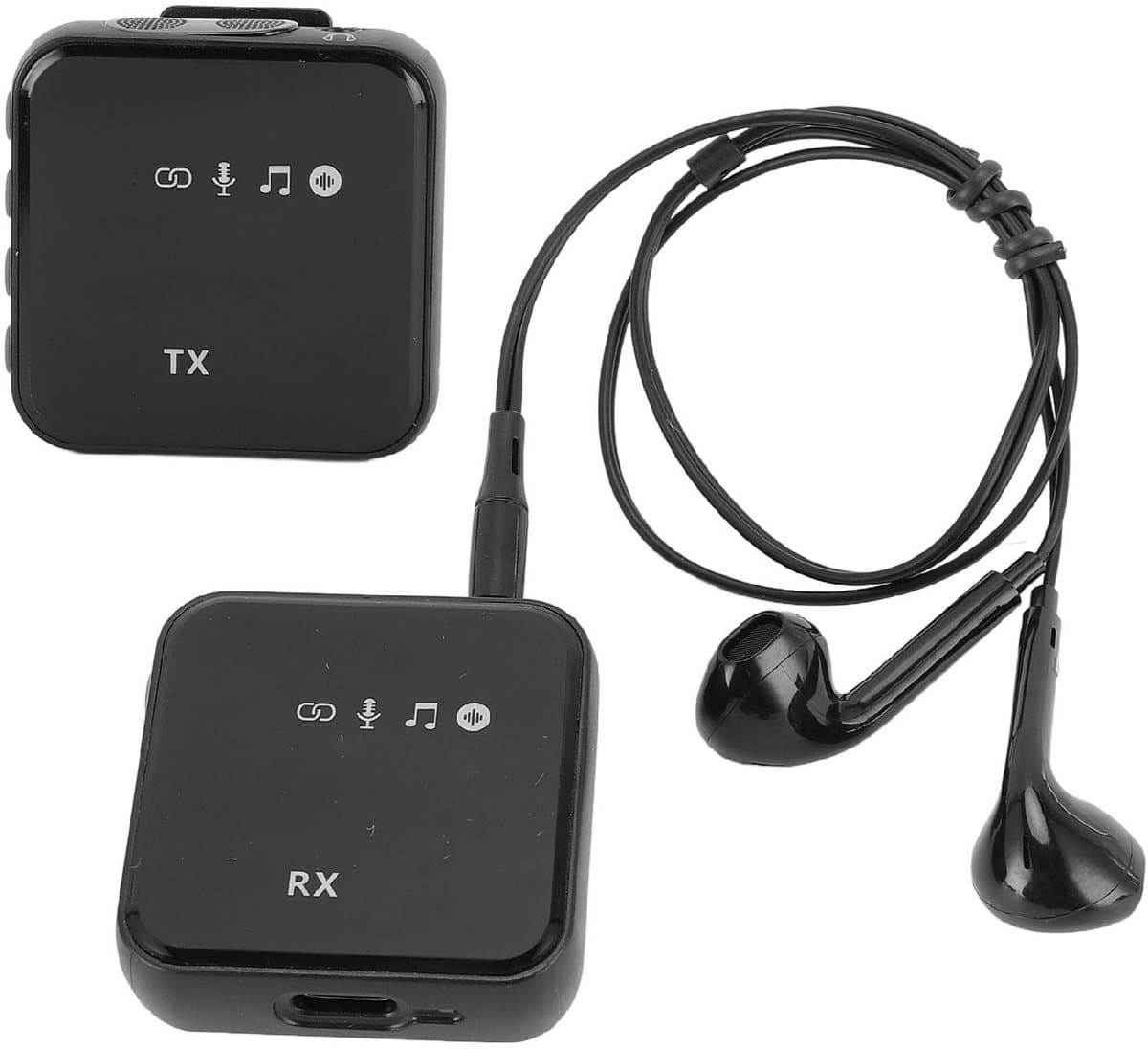 Draadloze Lavaliermicrofoon, 80 Meter Bereik, 18 Uur Duur, 3,5 Mm Koptelefoonaansluiting, Ruisonderdrukkende Reversmicrofoon voor Camera Smartphone Tablet Laptop