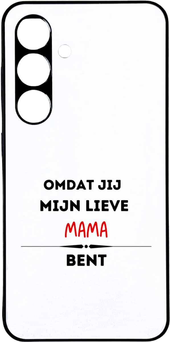 Hacebo® - omdat jij mijn lieve mama bent telefoonhoesje - Mama - lieve moeder - telefoonhoesjes - Moeder cadeautjes - moederdag - verjaardag - geschenk - kado - hoesje geschikt voor Samsung Galaxy S24