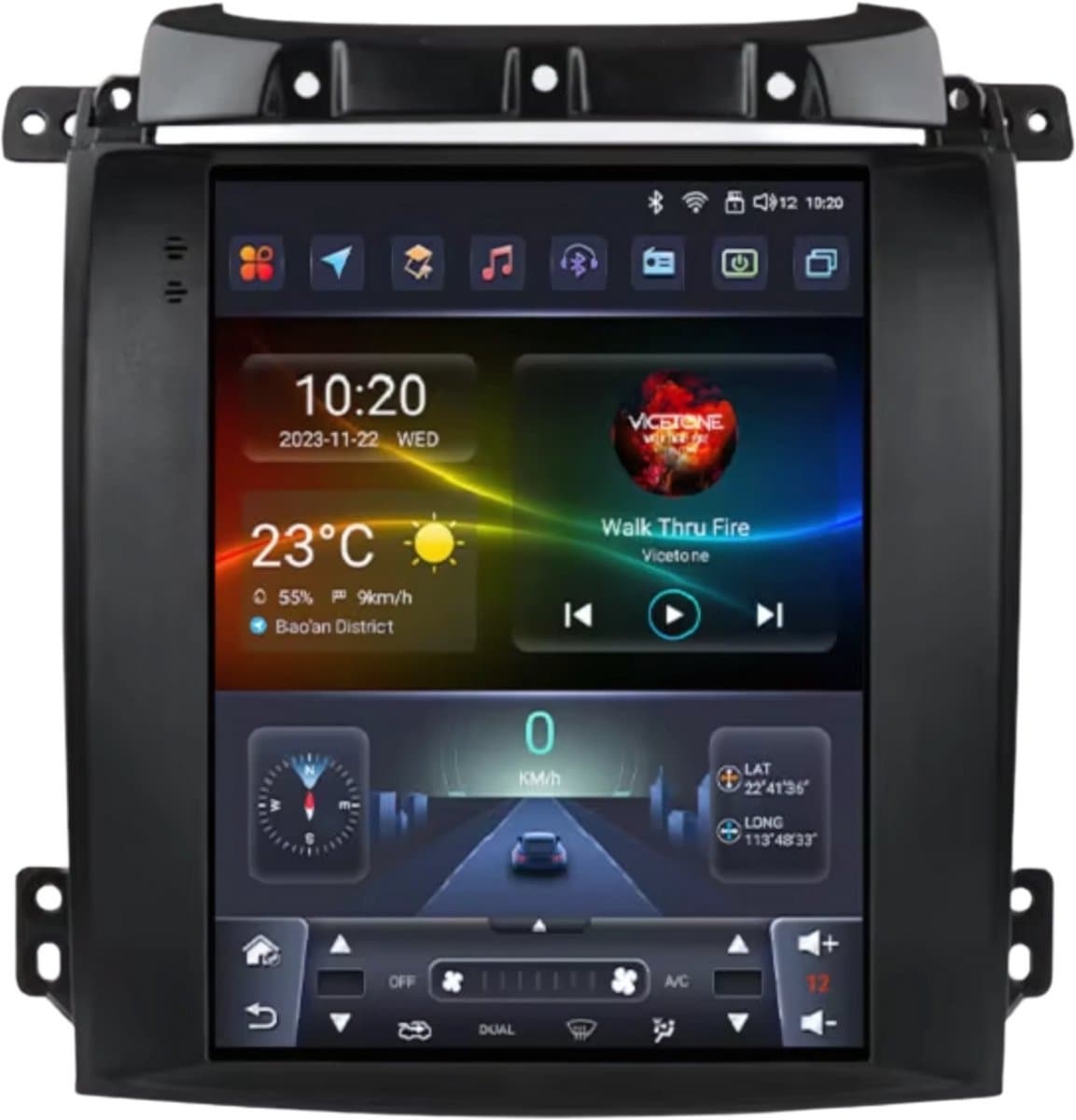 Autoradio met bluetooth - Carplay - Voor Kia Sorento BL (2002-2006) - Geschikt voor Apple en Android - Stereo - Navigatie - Navigatiesysteem auto - 3GB 32GB