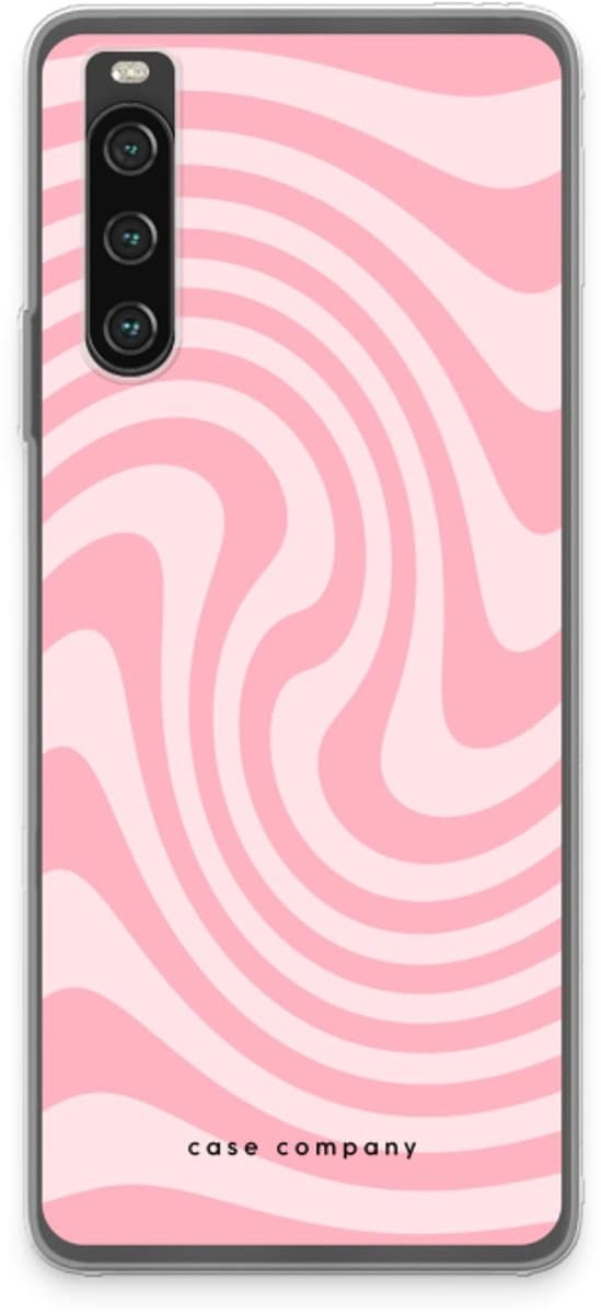 Case Company® - Hoesje geschikt voor Sony Xperia 10 IV hoesje - Swirl Roos - Soft Cover Telefoonhoesje - Bescherming aan alle Kanten en Schermrand