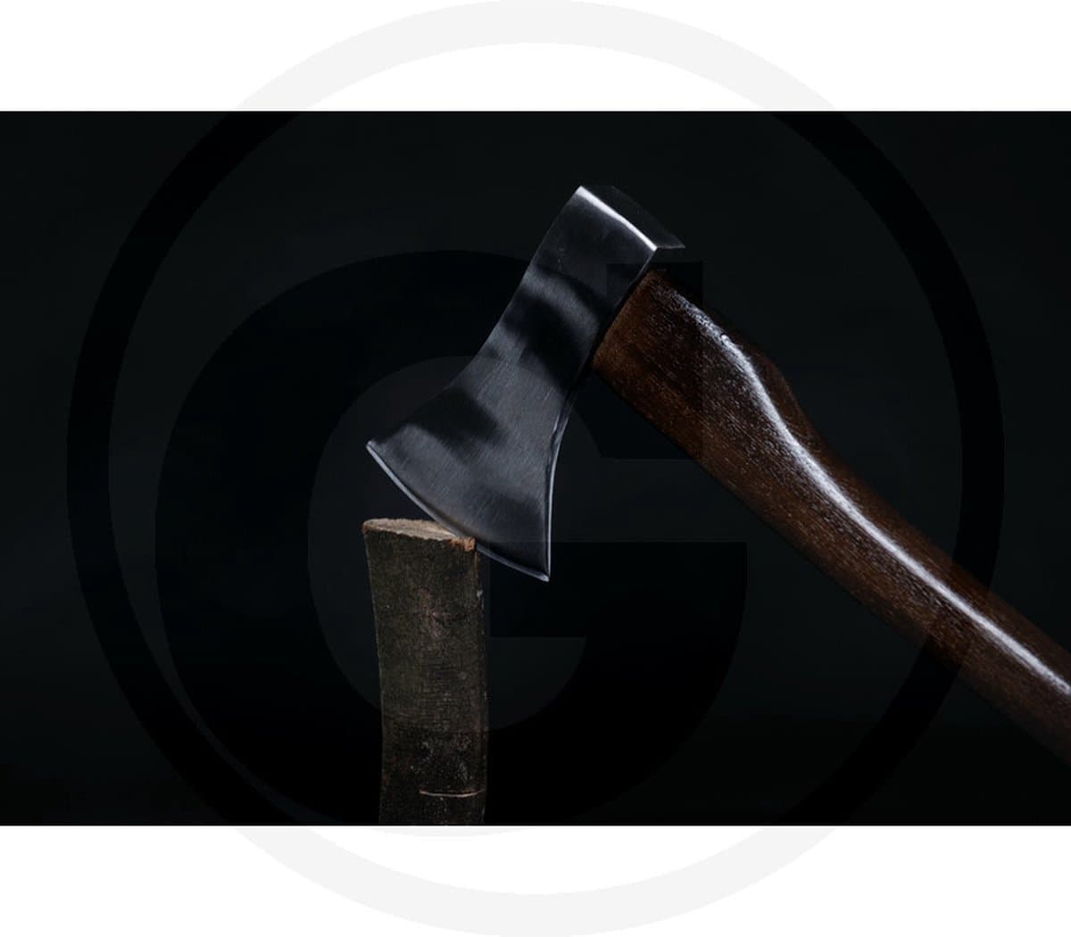 GRANIT BLACK EDITION - Kloofbijl - 70cm - Kop 1.25kg - Notenhout