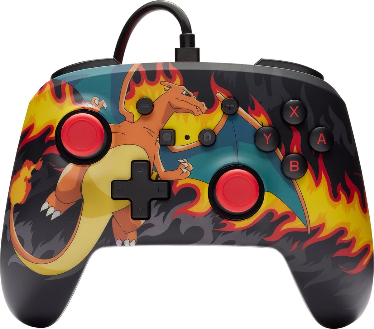 PowerA Geavanceerde Bedrade Controller voor Nintendo Switch/ OLED model/ Nintendo Switch Lite - Charizard Firestorm