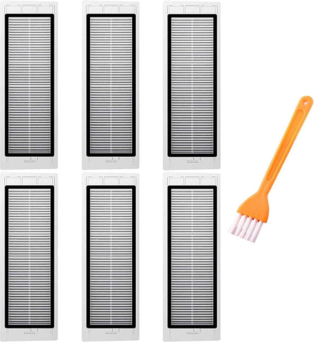 6 stuks HEPA-filters voor Xiaomi Roborock S5 Max S6 Pure S6 Max S6 MaxV S65 S60 S6 S55 S51 S50 S5, accessoire reservefilters voor Xiaomi Roborock stofzuiger