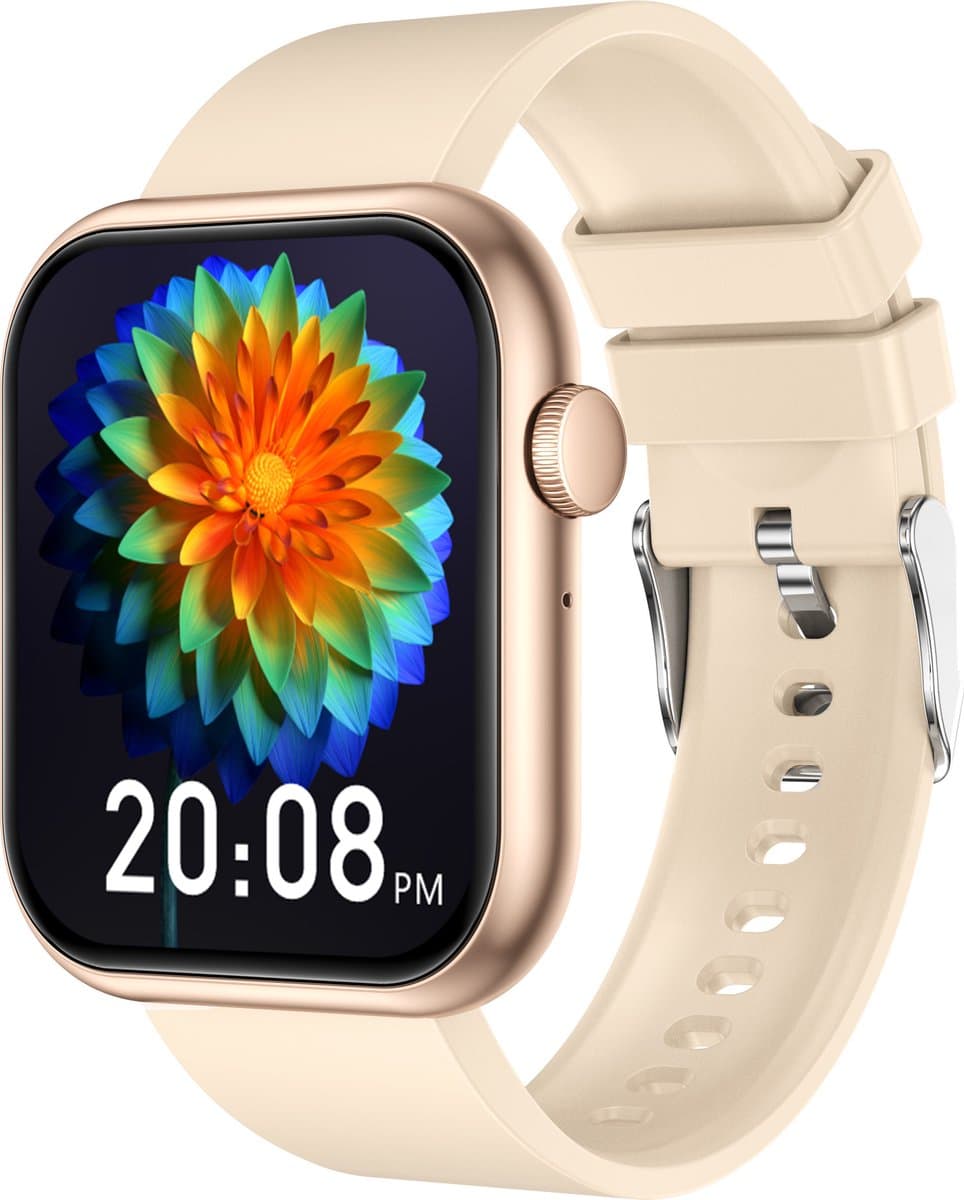 Voltic® Smartwatch Goud - Dames Sporthorloge - Android & iOS - Waterdicht Horloge - Sport & Gezondheidstracker - 47mm