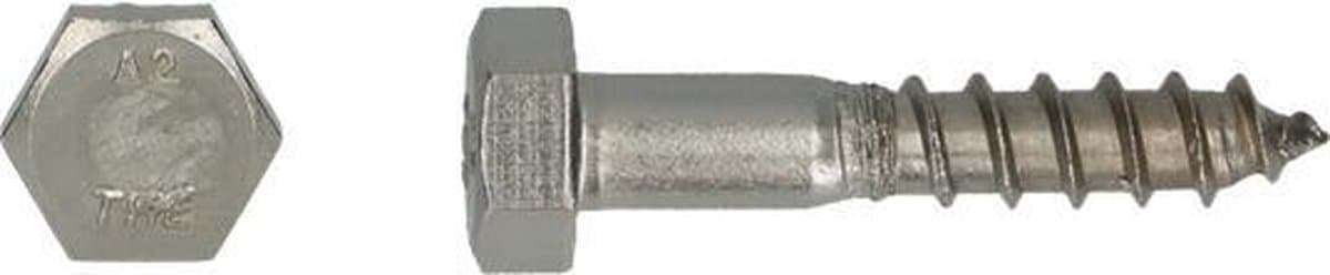 Houtdraadbout DIN 571 Ø10,0x60 A2