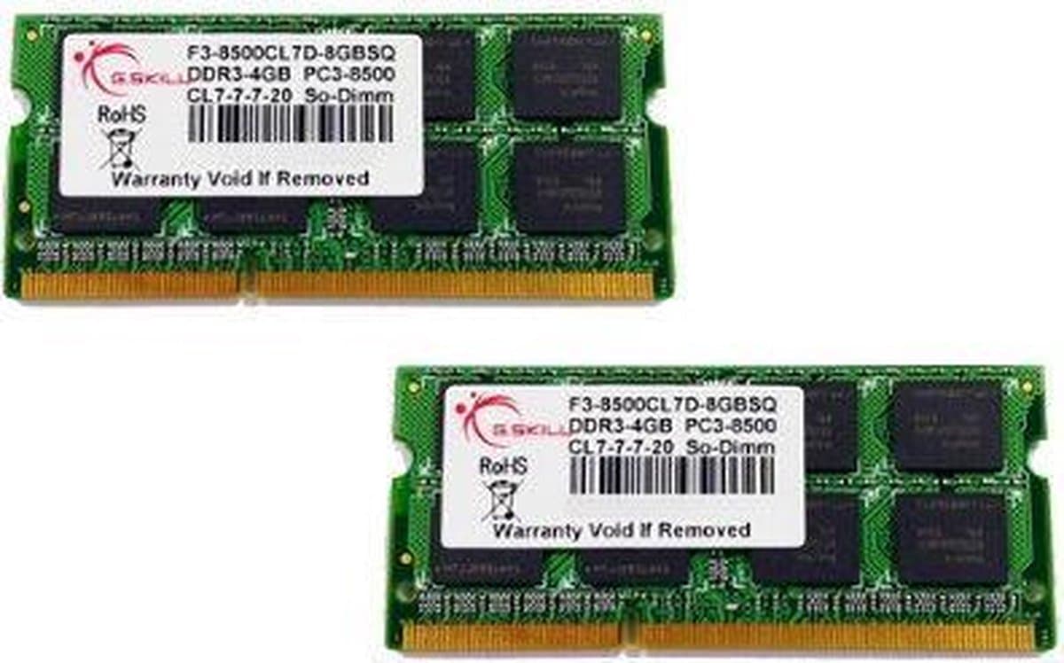 SO DDR3 8GB PC 1066 CL7 G.Skill (2x4GB) 1.5V 8GBSQ