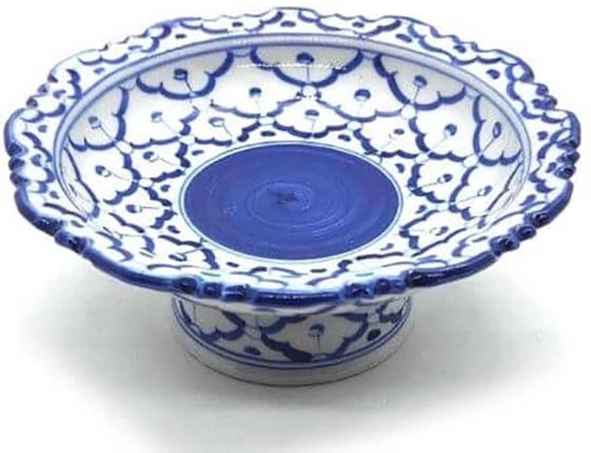 Presenteerschaal – Serveerschaal – Schaal op voet – Snackschaal – Etagère – Thais servies 18 cm