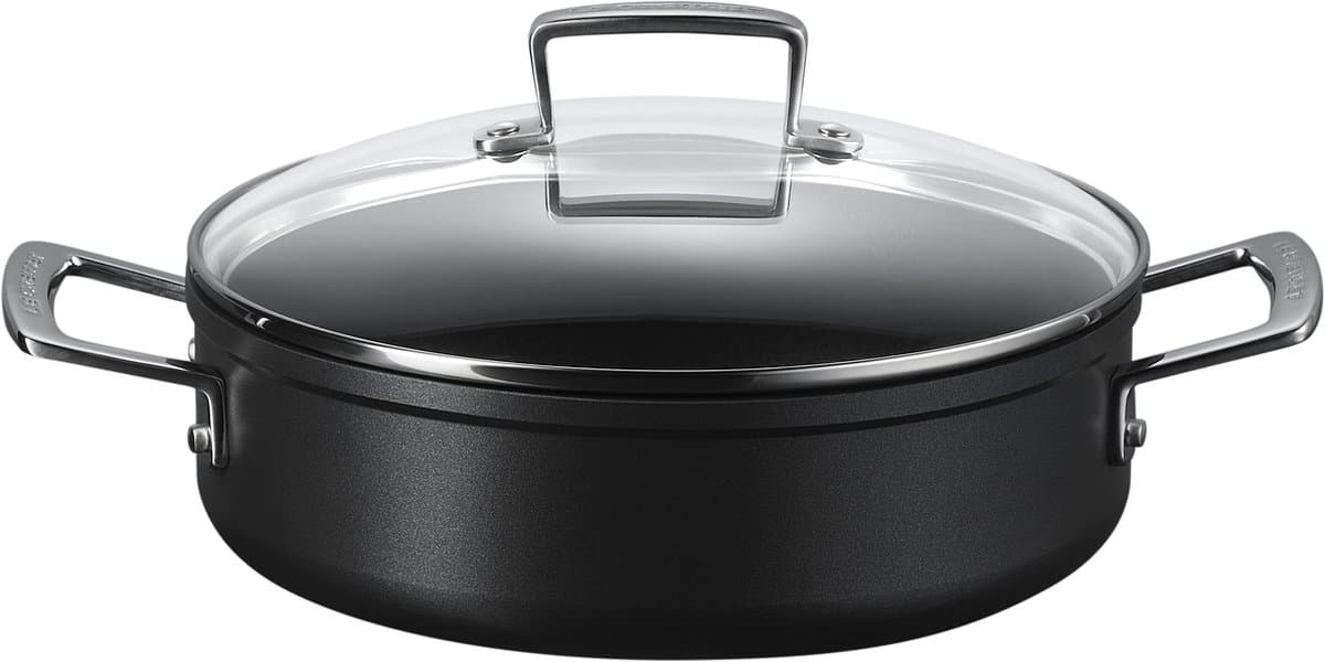 Le Creuset versterkte antiaanbak sautépan - 28 cm, zwart