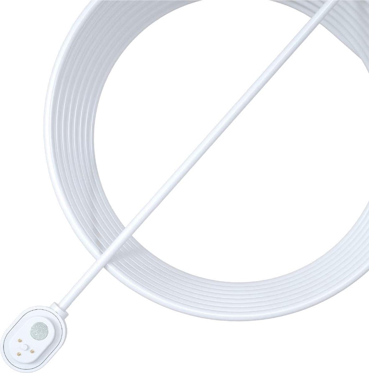 Arlo magnetische stroomkabel voor buiten (wit) - STROOMKABEL - Arlo Gecertificeerd Accessoire - 7,6 m magnetische stroomkabel - Compatibel met Arlo Ultra 2 (+XL), Pro 5, pro 4 (+XL), Pro 3, Go 2 beveiligingscamera's & floodlight - VMA5600C-100PES
