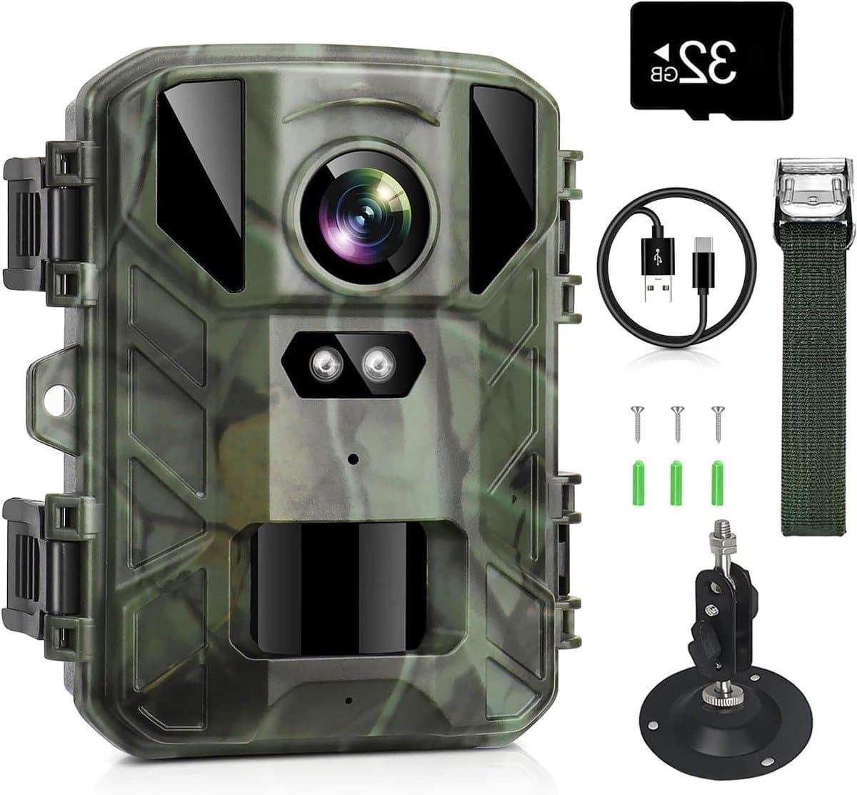 Mini Wildcamera - Nachtzicht Camera - Natuur Observatie - Snelle Trigger 02s - 135 x 85 x 75 cm - Zwart