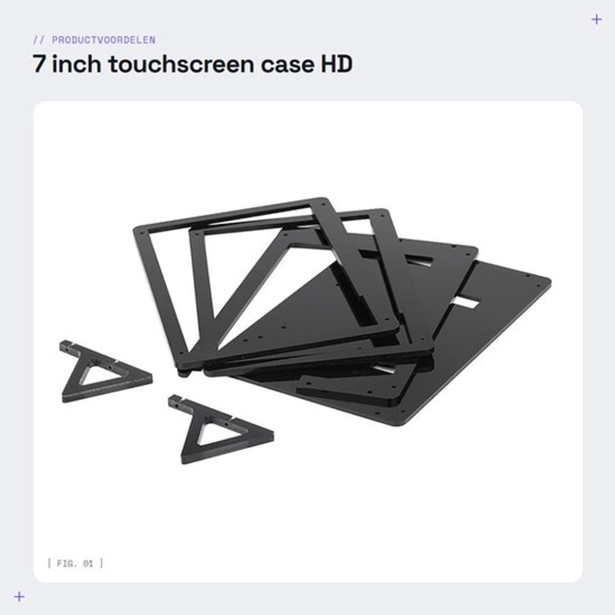 Touchscreen-behuizing 7 inch - HD IPS-behuizing - Capacitatieve touchscreen - Stabiele houder - Kunststof materiaal - Achtergrondverlichting - Schermbehuizing