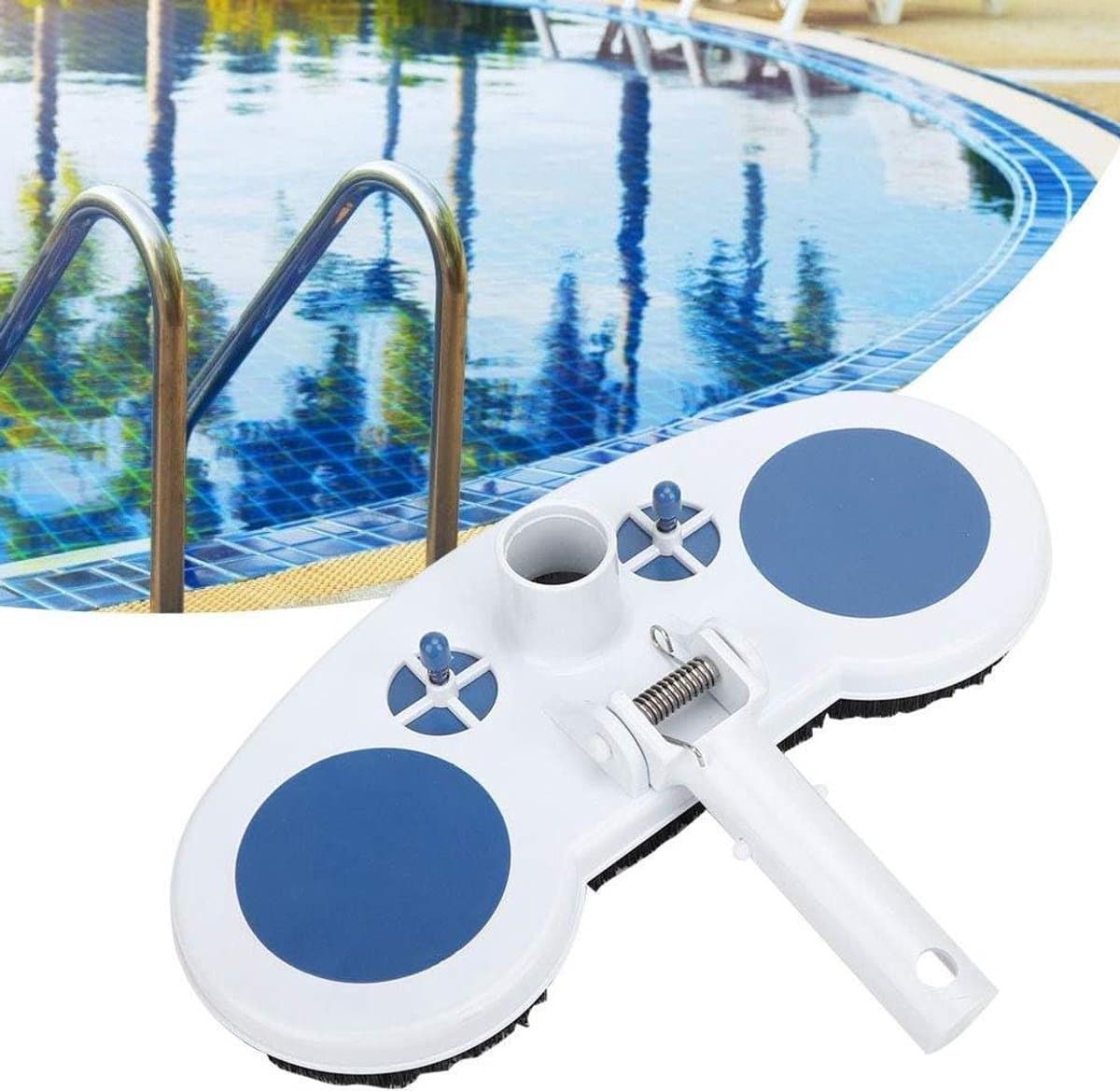 Zwembad Reiniger - Vijverstofzuiger - Water Onderhoud - Drukbegrenzingsventiel - 33 cm Breed - Blauw