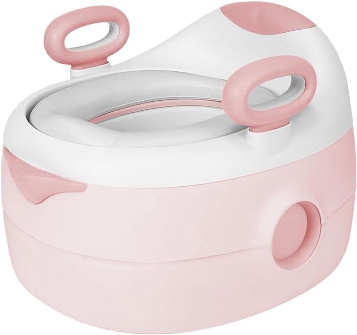 Potje voor kinderen - Leertoilet peuter - Zindelijkheidstraining - Realistisch spoelgeluid - 34 x 39 x 27 cm - Roze