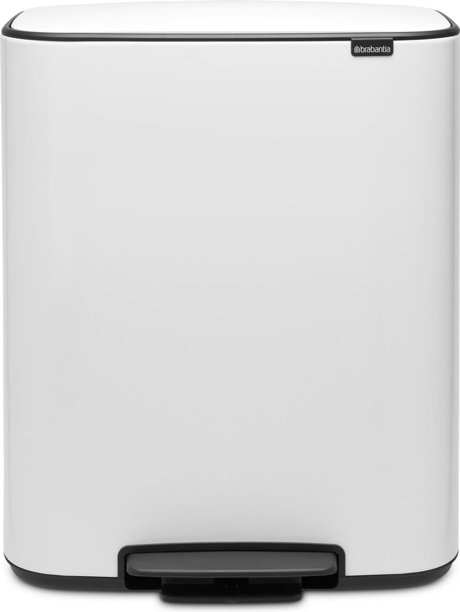 Brabantia Bo Pedal Bin 60 Liter White