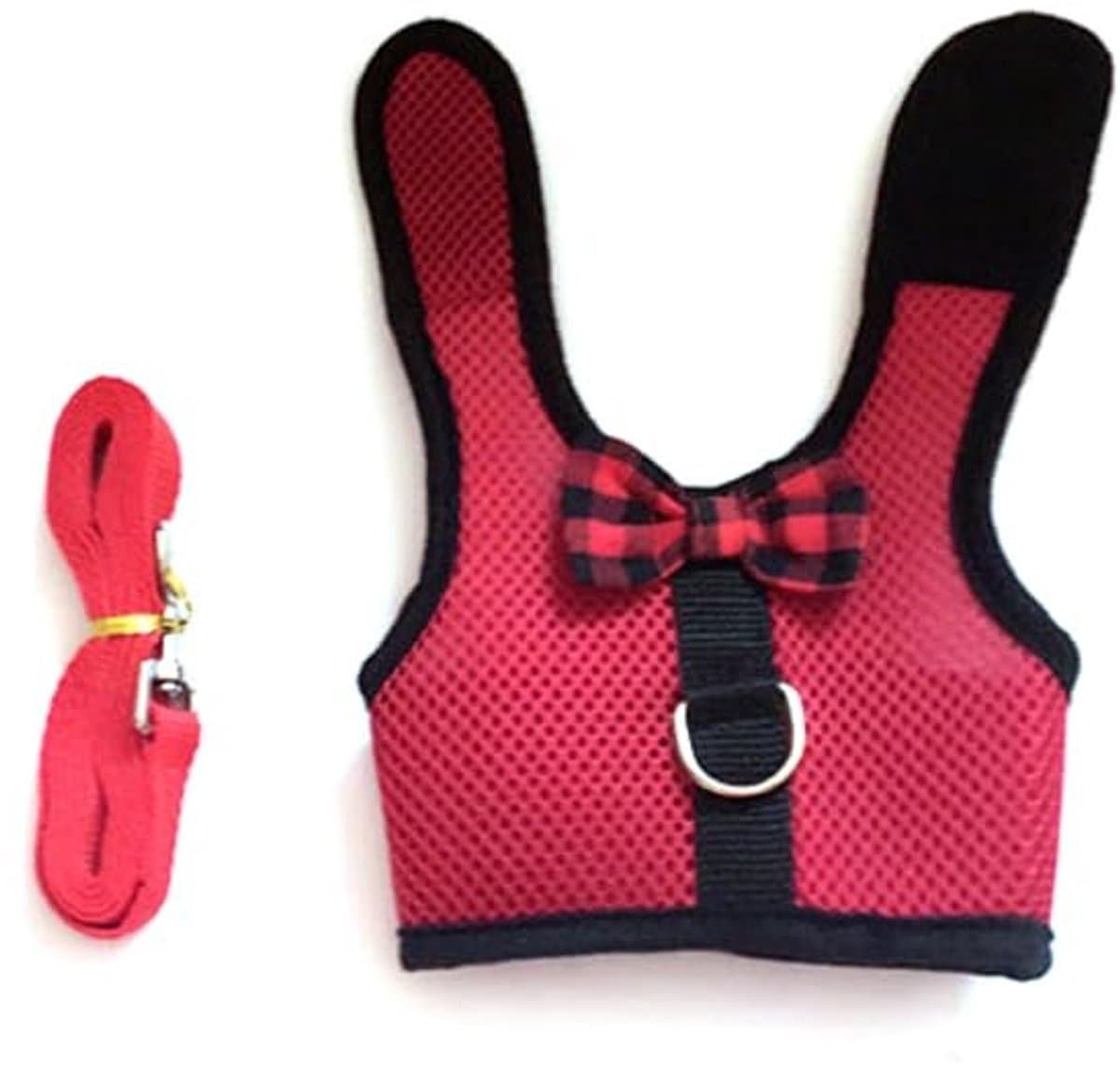 Dailygoods- Konijnenharnas Ademend - Zacht/Duurzaam - XS - Geschikt voor Konijnen/Hamsters - Halsomtrek 15-20 cm - Borstomvang 27-33 cm - Dierenharnas