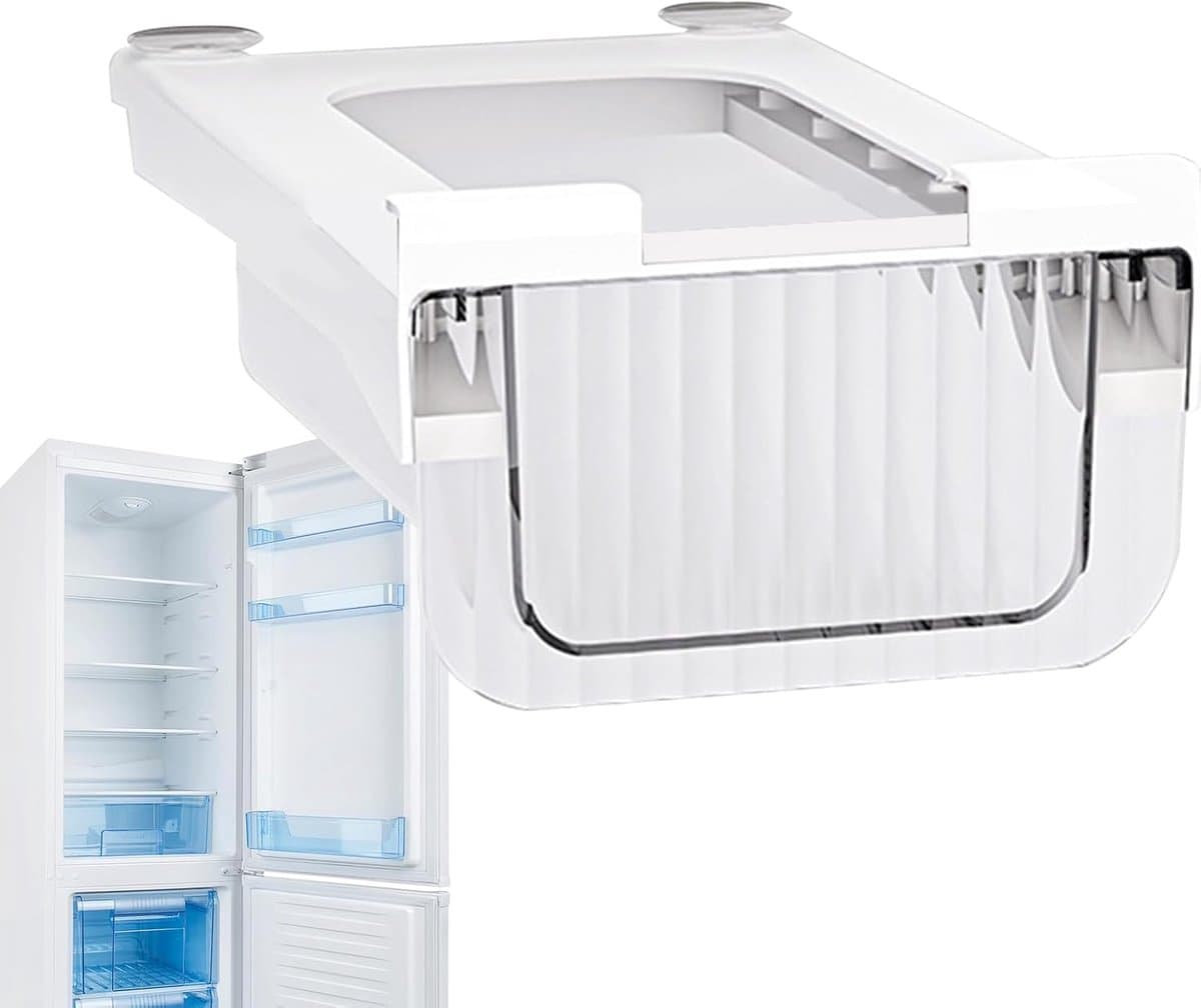 Koelkast Ladeorganizer - Koelkast Lades - Keuken Organiseren - Uittrekbaar Ontwerp - 10 x 16 x 10 cm - Transparant