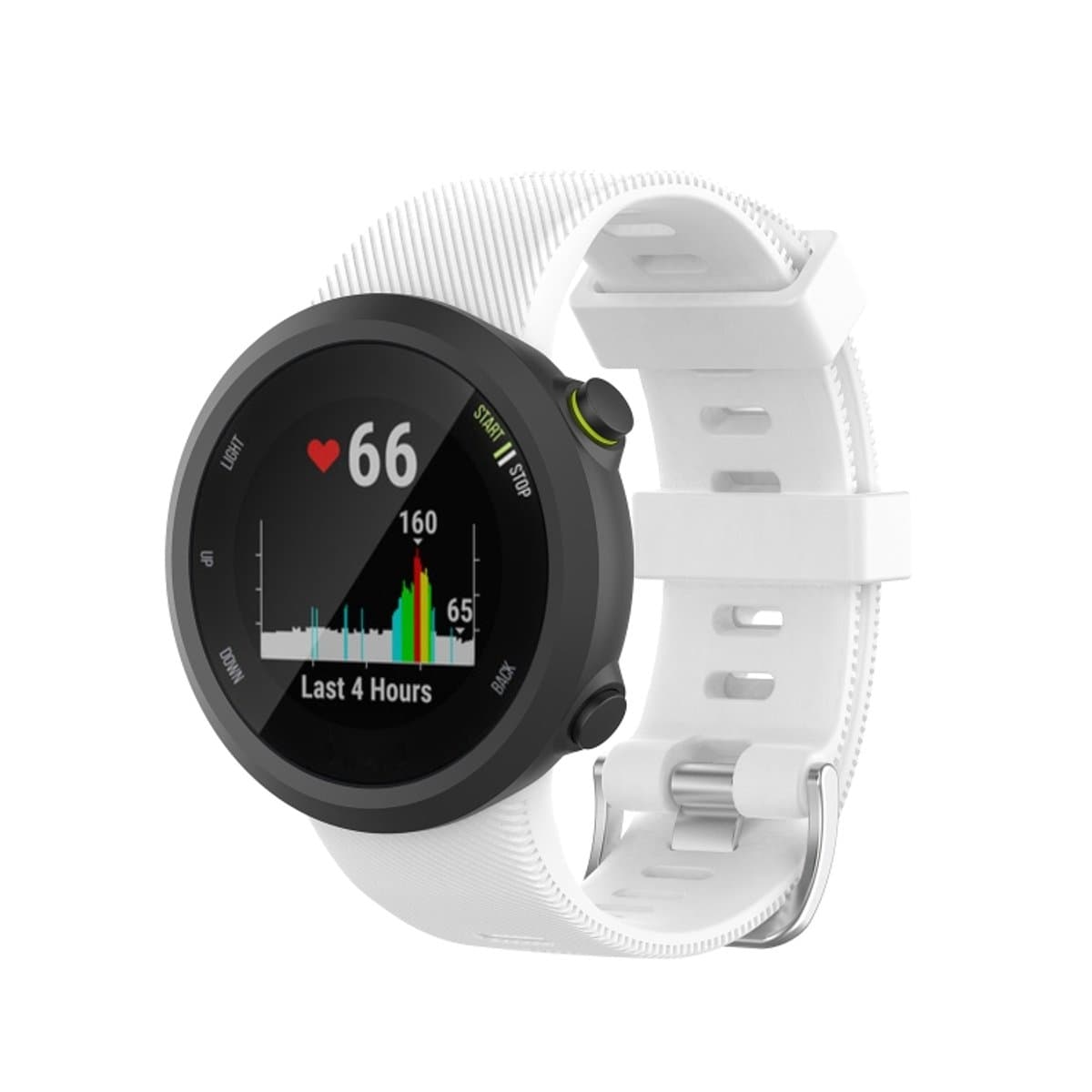 Voor Garmin Forerunner 45/Forerunner 45 S Universele Twill Effen Kleur Siliconen Horlogeband (Wit)