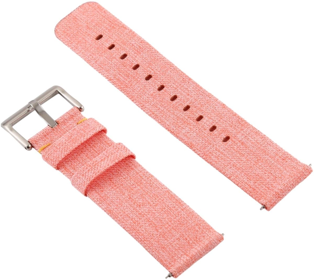 Simple Fashion Canvas polsband voor Fitbit Versa / Versa 2 (koraal)