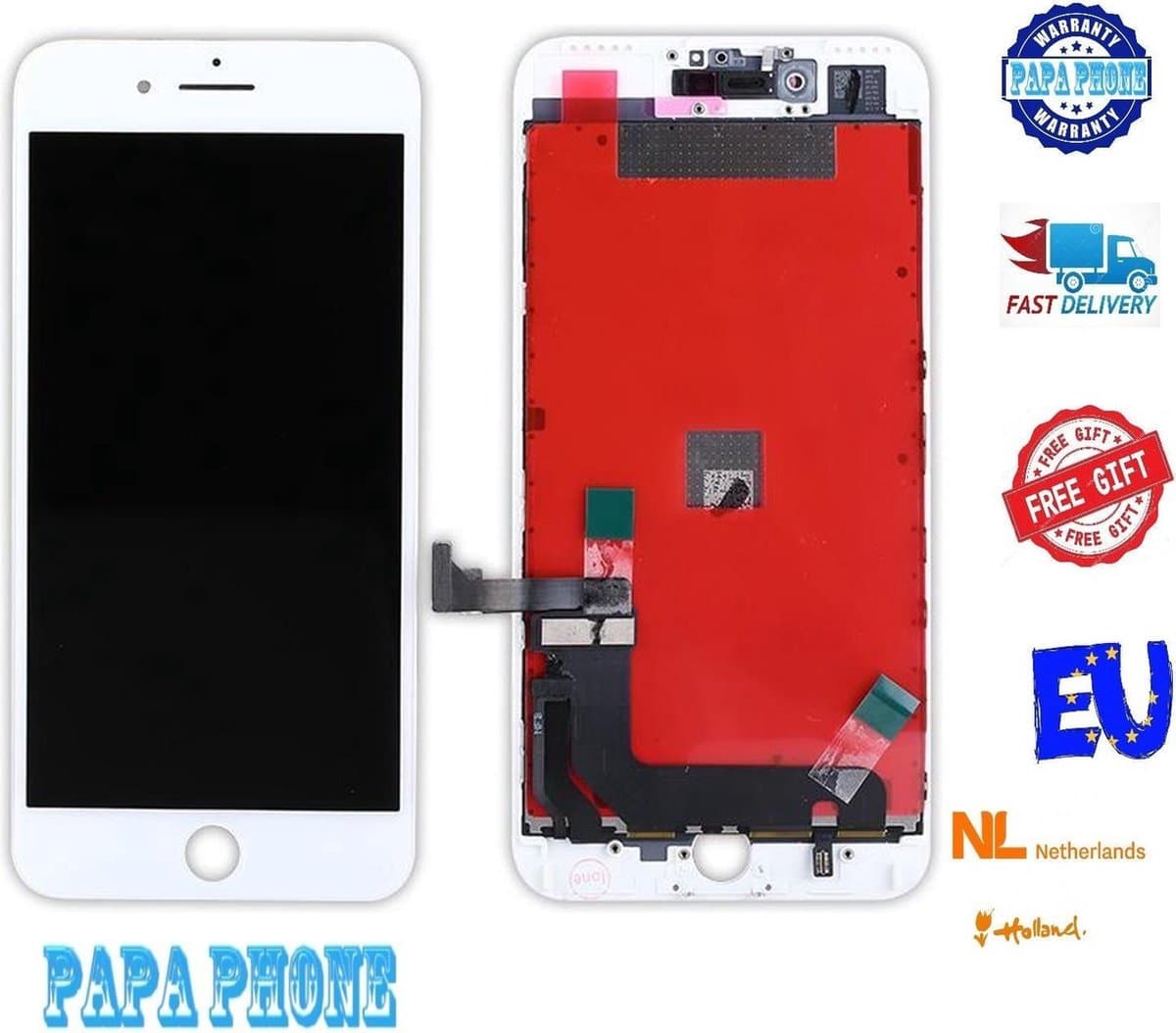 Apple iPhone 7 Beeldscherm / LCD en Touchscreen Scherm Wit (Papa Phone)