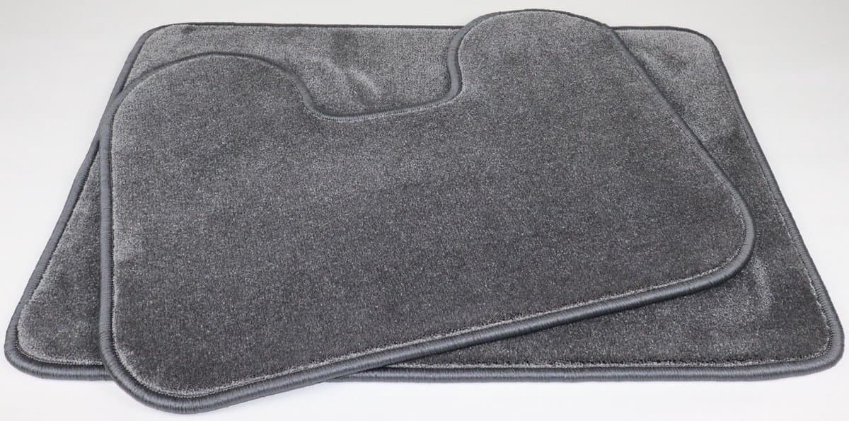 Set - PRIMA - Variety - Badmat - 50x70cm - en - wc mat - 45x60 - donker grijs