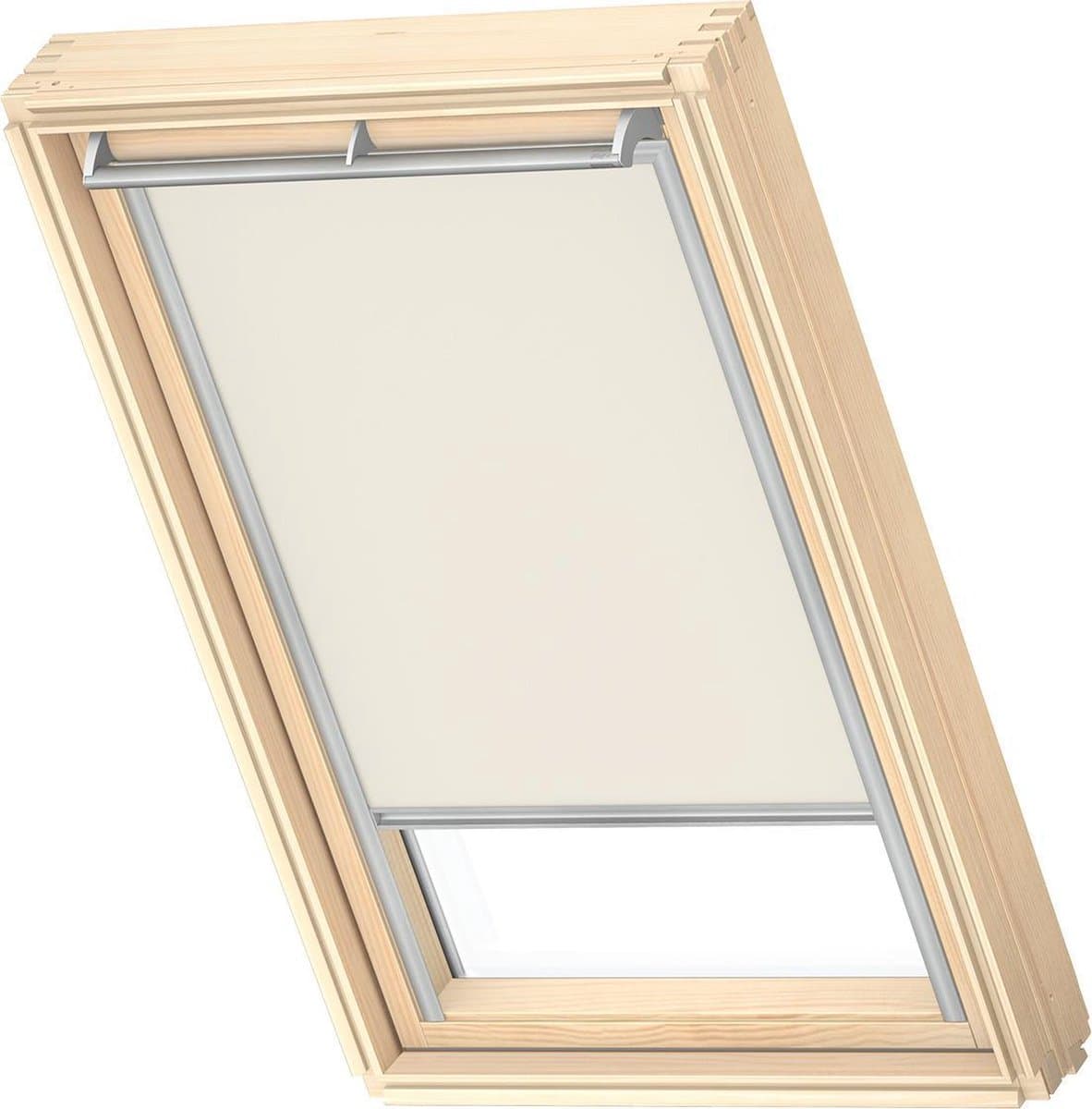 VELUX Origineel Verduisterend Rolgordijn (DKL), Zilveren Kozijn, P10, 410, 3, Light Beige