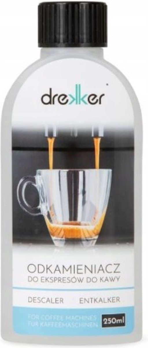 Ontkalker voor espressomachines 250ml UNIVERSAL Drekker - Geschikt voor alle koffiemachines Drekker Ontkalker is een professionele ontkalker voor automatische koffiemachines. Professionele ontkalking en verzorging van alle koffiemachines.