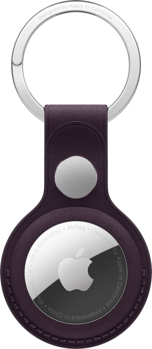 Apple - AirTag Sleutelhanger - Zonder AirTag - FineWoven Key Ring - Blackberry