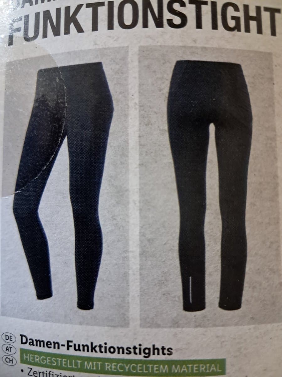 Crivit Dames Legging - Maat L 44/46 - Zwart - Met zakje voor GSM