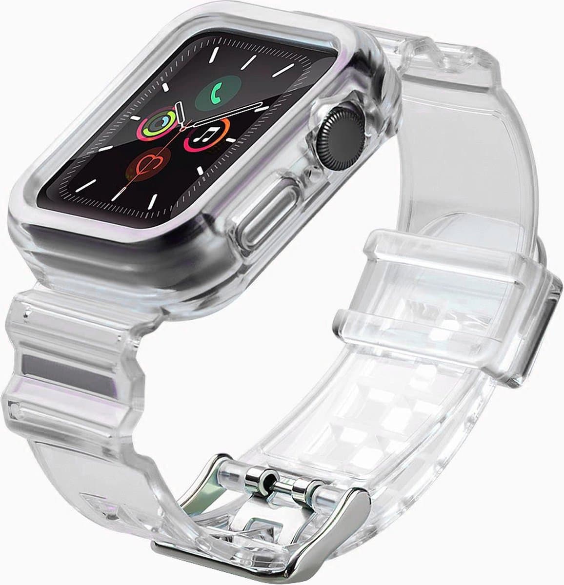 Bandlichtset - Siliconen - bandriem Armband Armbandbehuizing voor horloge - 3 - 42 - mm / horloge - 2 - 42 - mm - Zwart