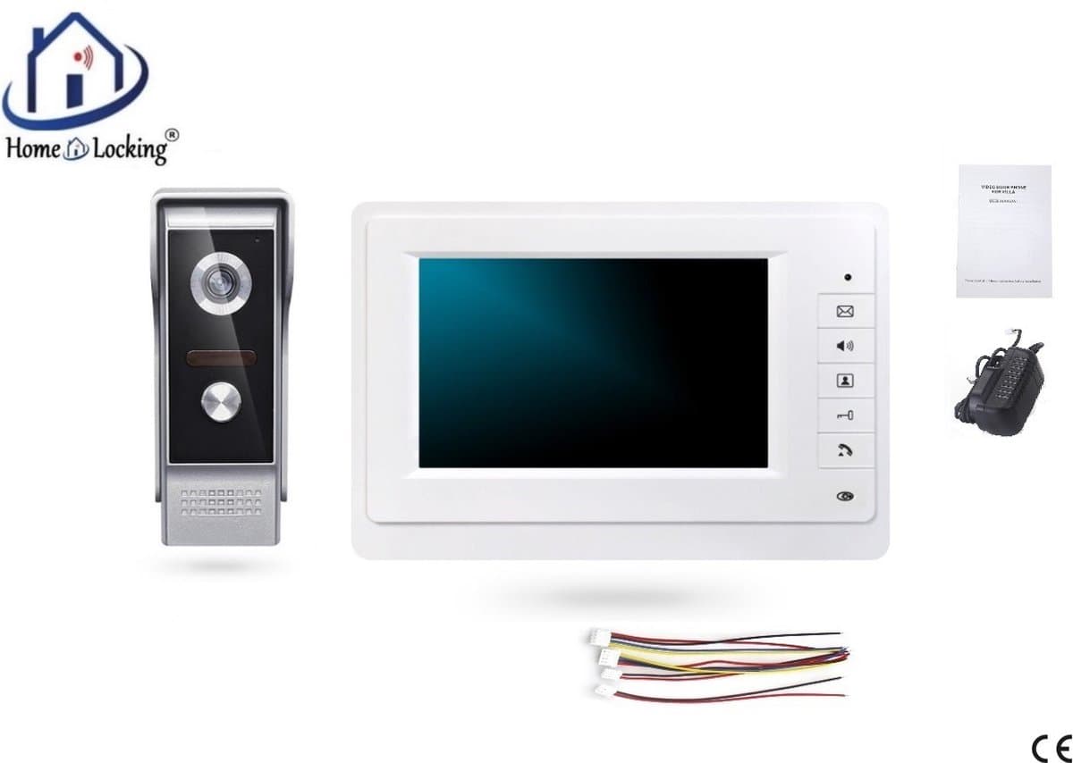 Home-Locking complete deur intercom/videofoon met 1 binnen paneel.DT-2214-1-1