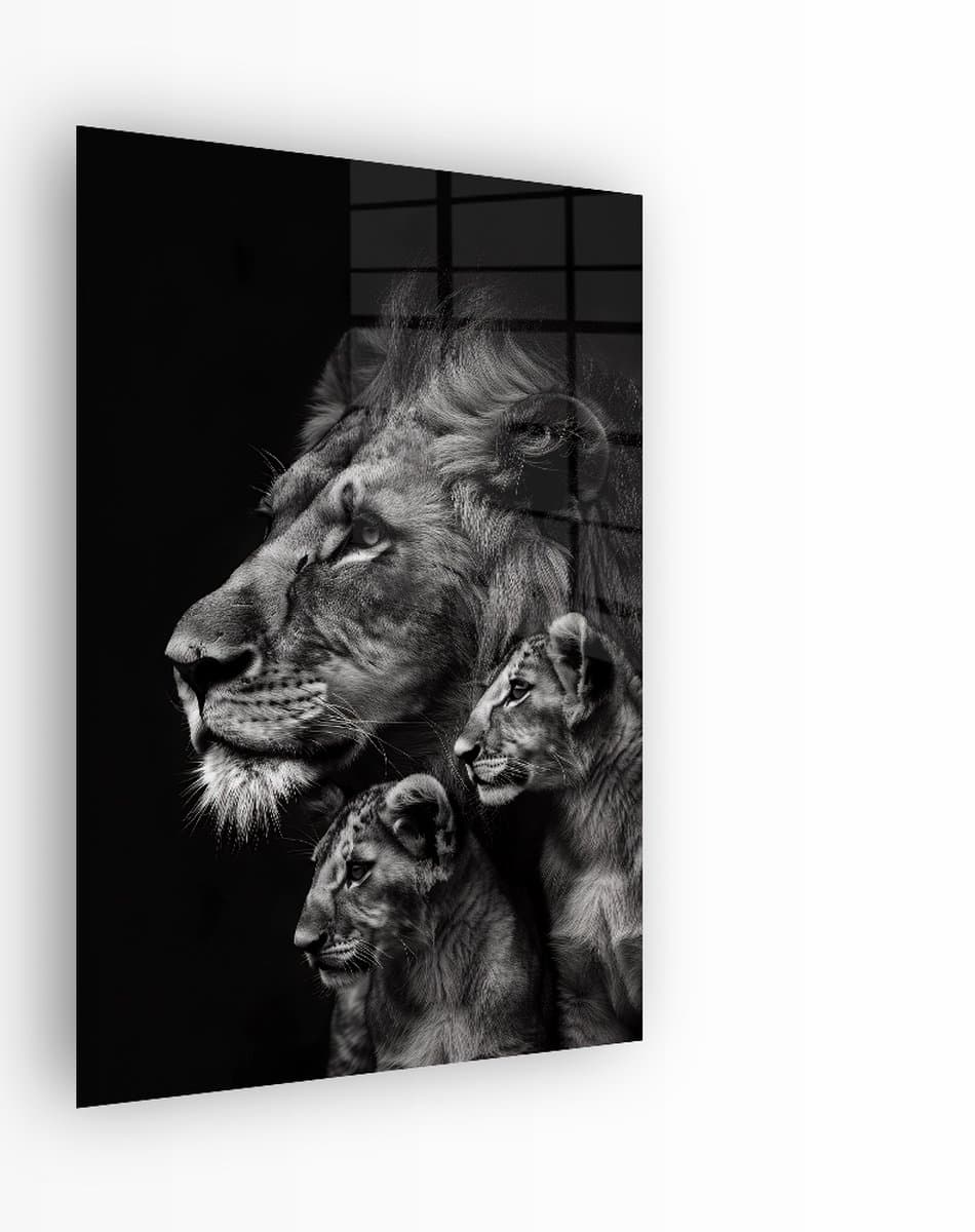 Indoorart - Glasschilderij Koninklijke Familie 40x60 CM - Afbeelding op plexiglas - Inclusief montagemateriaal