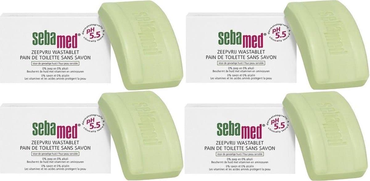 Sebamed Zeepvrij Wastablet - Zeeptabletten - 4 x 150 Gram Voordeelverpakking