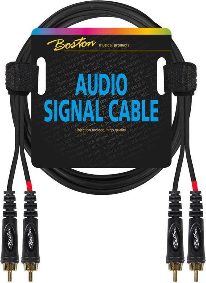 Boston audio signaalkabel Rca - Rca - Tulp naar Tulp 3 Meter