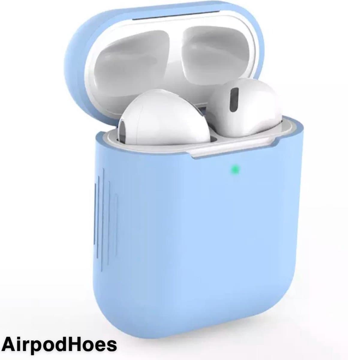 Siliconen Bescherm Hoes Cover Case Geschikt Voor Apple AirPods - Blauw