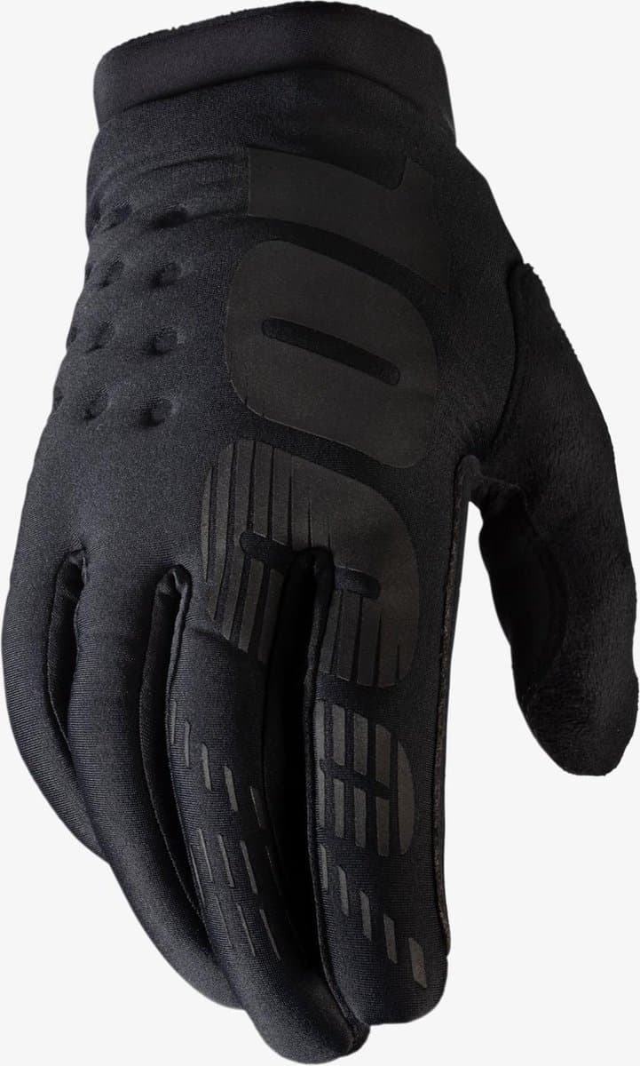 100% Brisker Neopreen Koud Weer Fietshandschoenen Zwart M