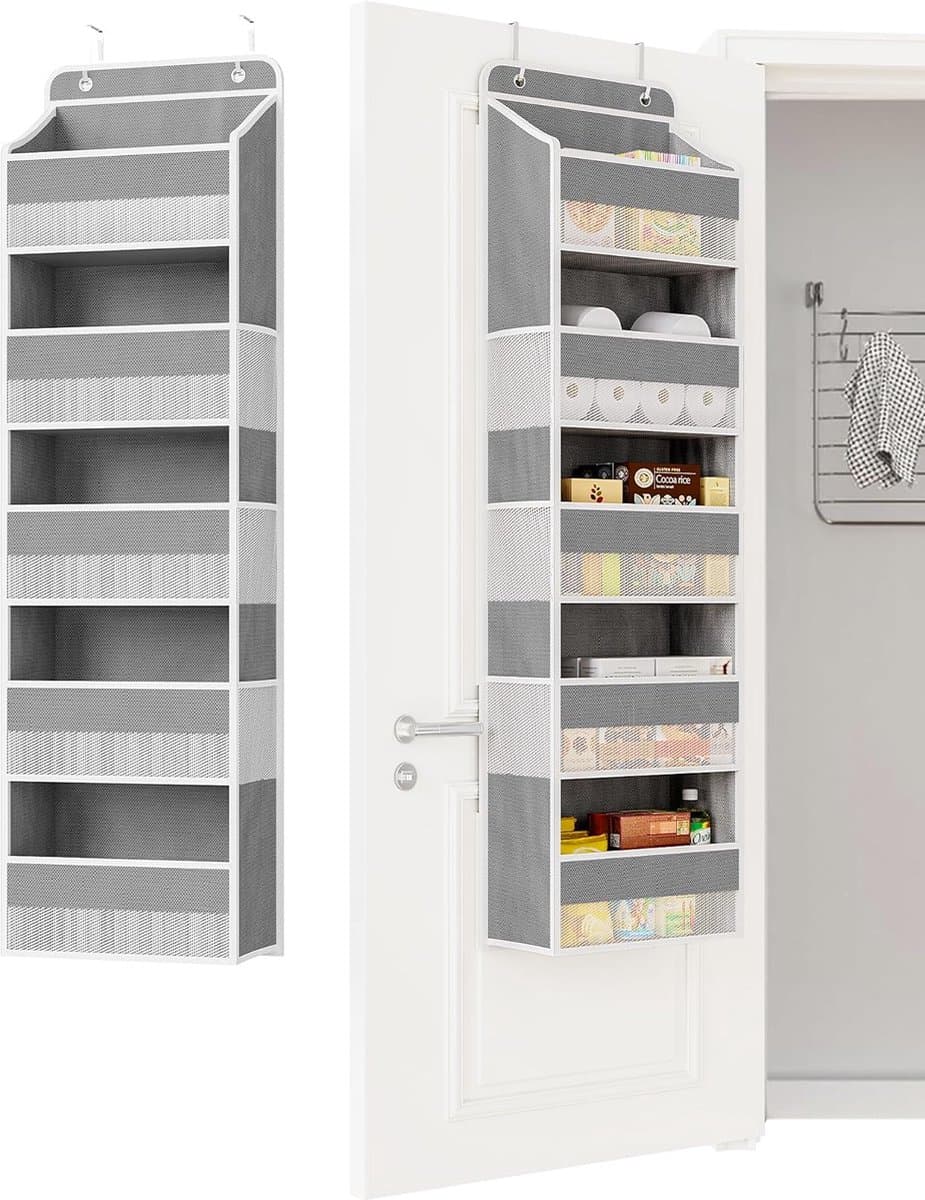 (Grijs)1Stuks- over de deur organizers - deurhangende organizer - Opbergruimte -5 laags,met 11 zakken - Kleding Kast Organizer - voor babybenodigdheden, handdoeken, cosmetica, keukenbenodigdheden en speelgoed - veelzijdige hangende opslag