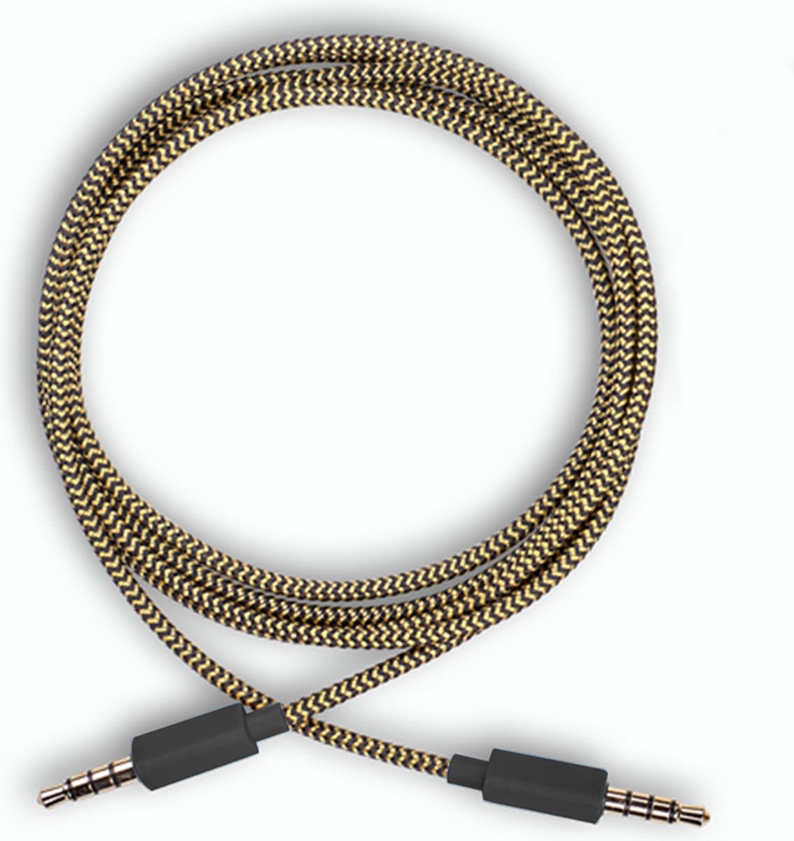 POGS muziekdeel kabel - 1 meter POGLink kabel - 3,5 mm gouden pluggen - Geschikt voor POGS The Elephant koptelefoon